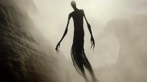 Mysterious Figure in Fog