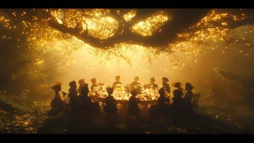 Ethereal Banquet in Forest Glade