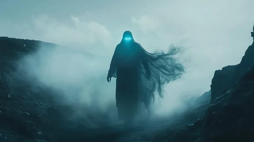 Mystical Figure in the Fog