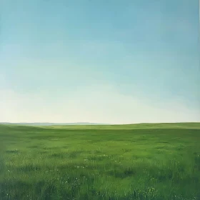 Vast Green Field and Sky