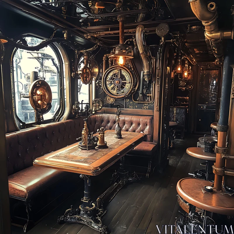 AI ART Victorian Era Steampunk Interior