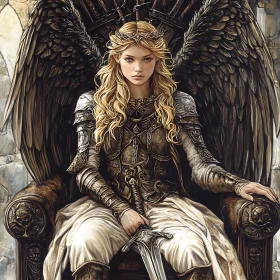 Armored Angel Queen with Sword