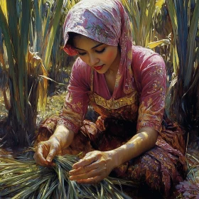 Serene Woman in Field