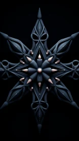 Modern Abstract Fractal Patterns with a Gothic Dark Tone