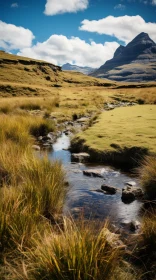 Serene Stream in Scottish Landscape: A Captivating Nature Photography