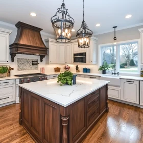 Classic Kitchen Design with Wooden Accents