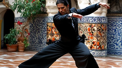 Flamenco Dancer in Traditional Dress