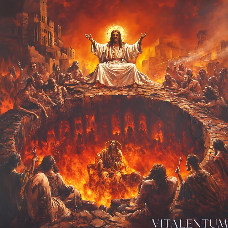 Heaven and Hell Religious Art AI Image