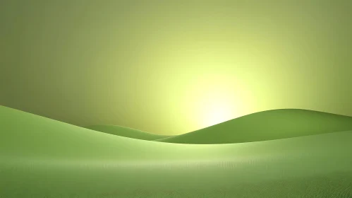 Serene Green Hills at Sunrise