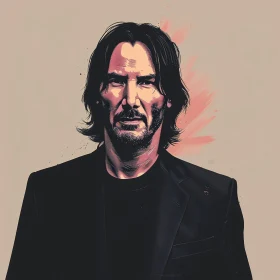 Artistic Keanu Reeves Portrait