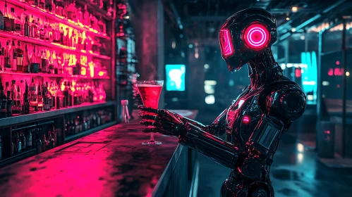 Futuristic Robot Bartender