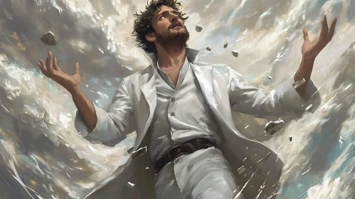 Man in White: An Ethereal Ascension