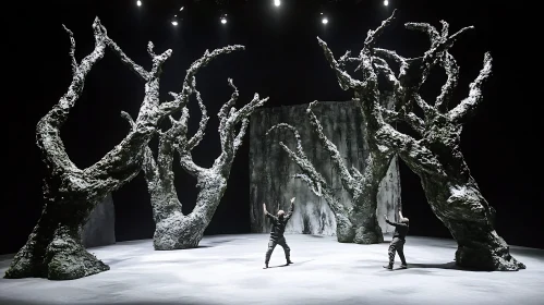 Stage Art: Sculptural Trees and Figures