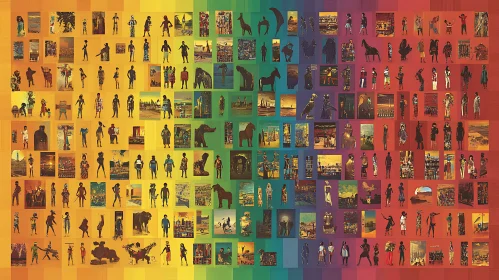 Spectrum of Humanity: A Colorful Collage