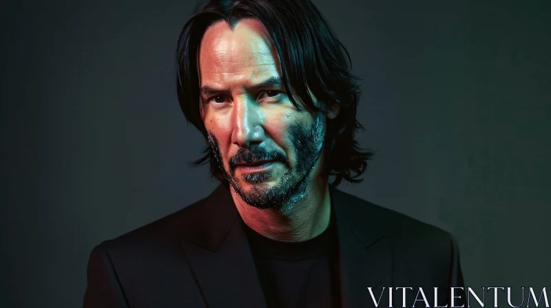 AI ART Keanu Reeves Dramatic Portrait