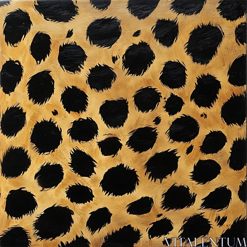 AI ART Abstract Tan and Black Spot Design