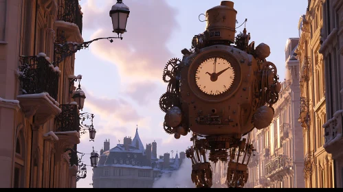 Clockwork Giant in Winter City