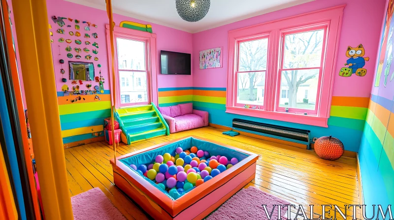 AI ART Colorful and Fun Playroom Design