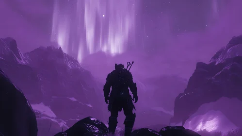 Purple Aurora Fantasy Warrior