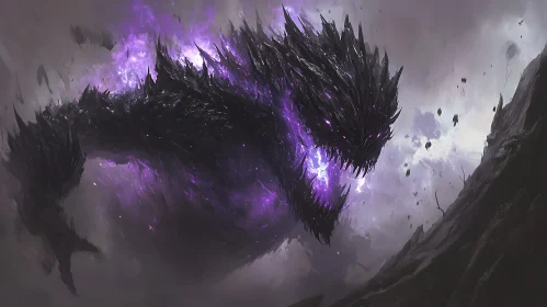Fantasy Creature with Spikes and Magic