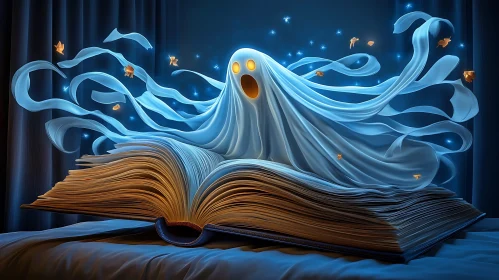 Ghostly Apparition Rising From a Storybook