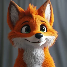 Whimsical Fox Character Close-up
