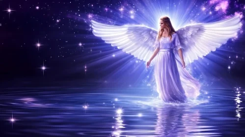 Angel in Water with Wings