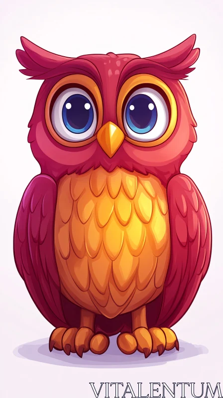 AI ART Whimsical Owl Drawing