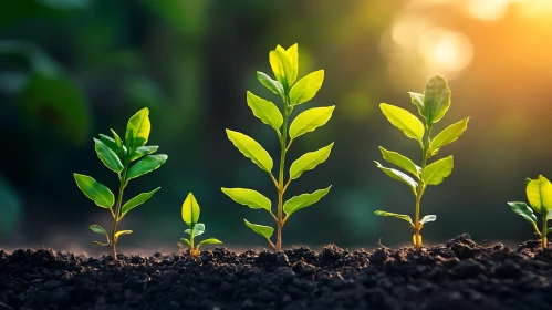 Emerging Life: Seedlings in Fertile Soil