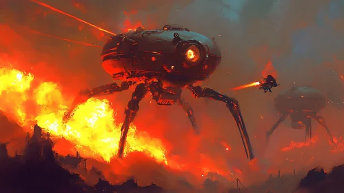 Mechanical Invasion amidst Inferno