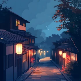 Lanterns Illuminate the Quiet Streets