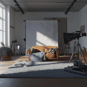 Photography Studio with Vintage Couch