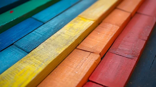 Rainbow Colored Wood Panels