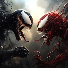 Symbiote Clash: Black and Red