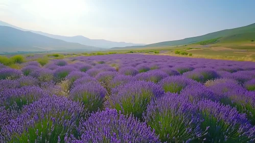 Picturesque Lavender Field Landscape