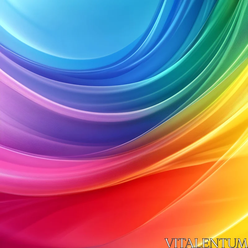 Fluid Color Spectrum Art AI Image