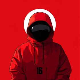 Anonymous Red Hoodie Character