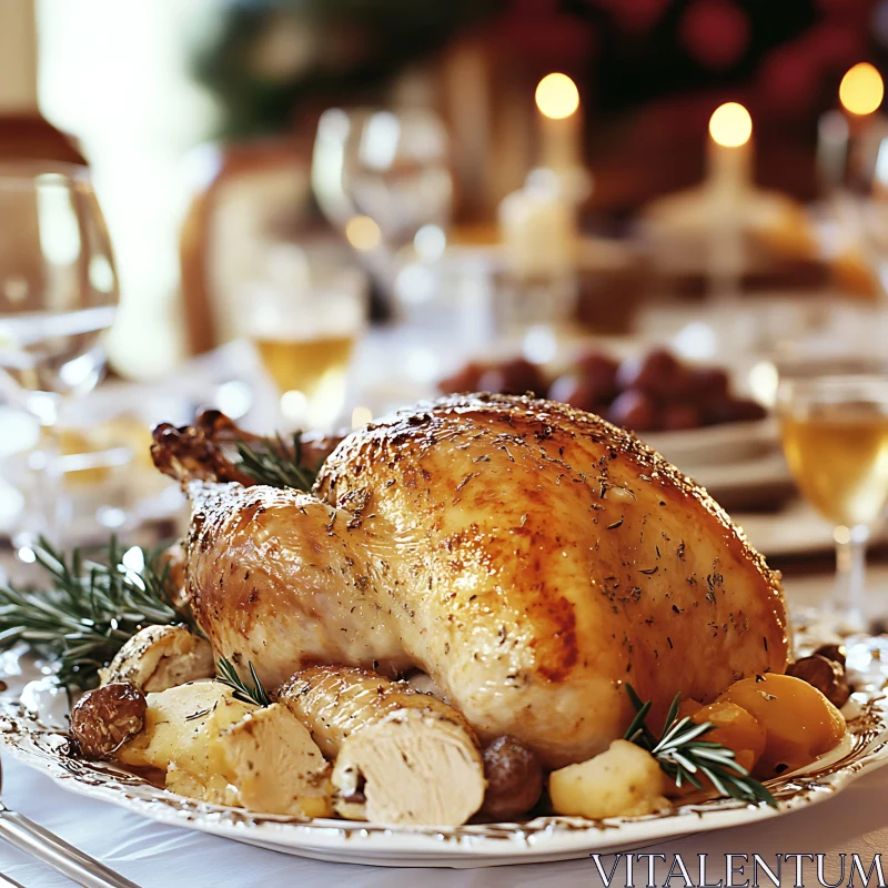 Holiday Turkey Feast AI Image