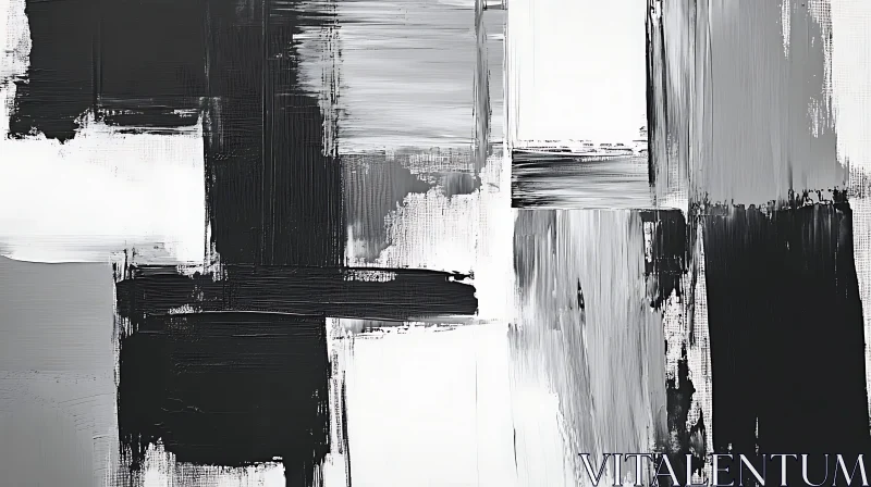 Black and White Abstract Painting AI Image