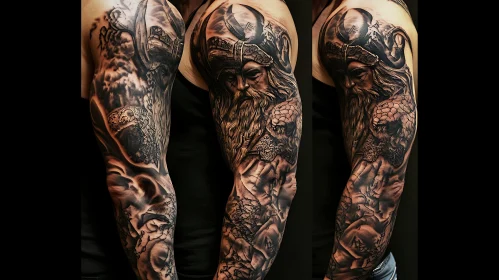 Viking Warrior Tattoo Sleeve Inspiration