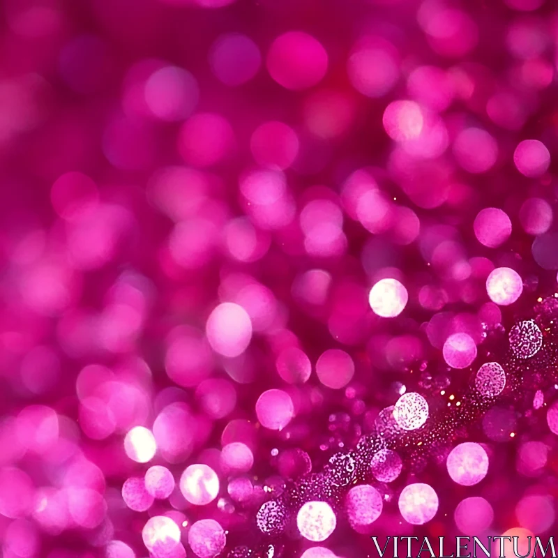 Dreamy Pink Glitter Bokeh AI Image