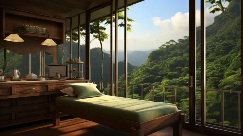 Captivating Room with Mountain View | Tranquil Tropical Landscapes