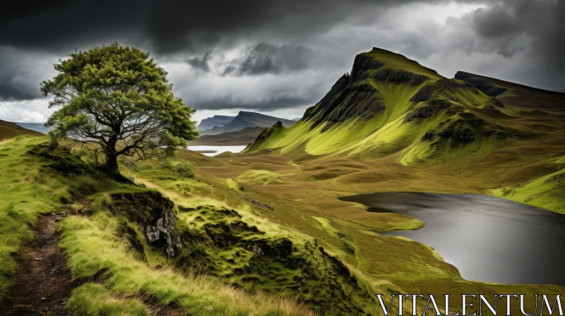 Majestic Scottish Landscapes with Dramatic Mountains AI Image
