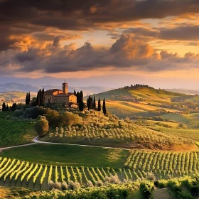 Picturesque Italian Countryside Landscape