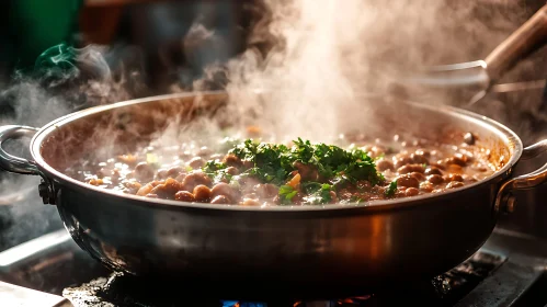 Hearty Steaming Chickpea Vegetable Stew