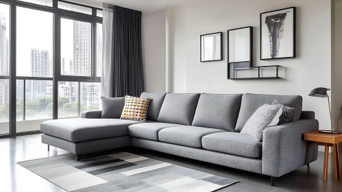 Contemporary Interior with Comfortable Couch