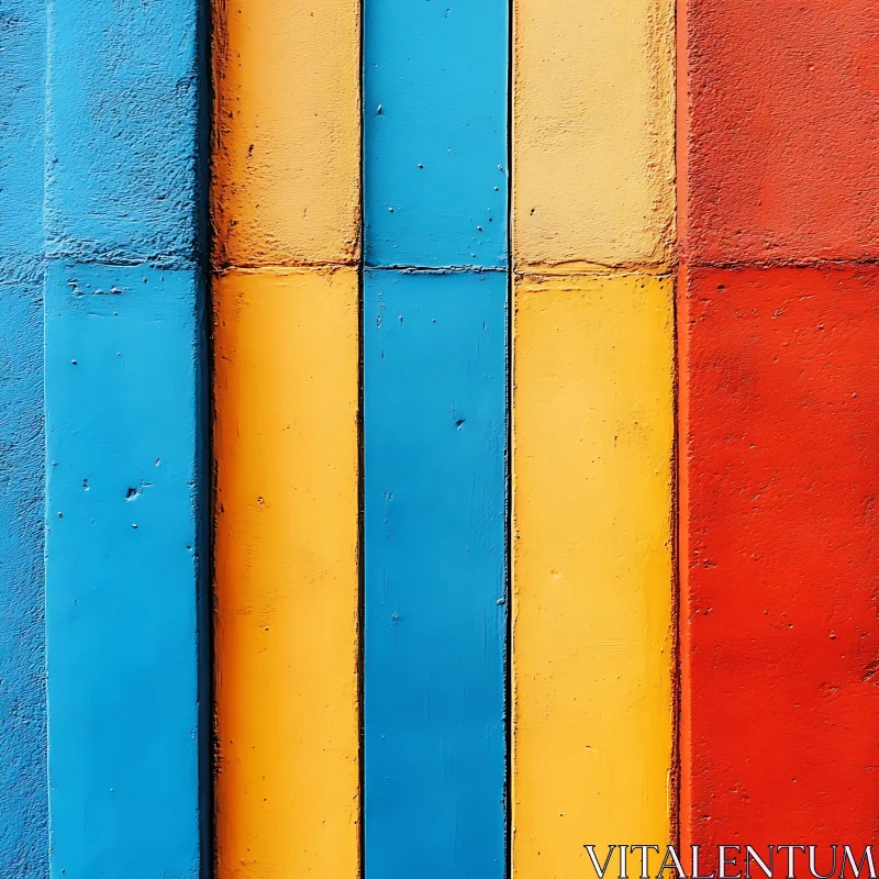 Abstract Rectangles Wall Art, Colorful Composition AI Image