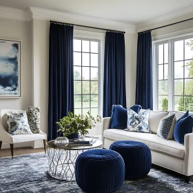 Modern Interior Design with Blue Decor