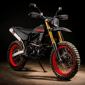 Off-Road Motorcycle with Red Accents