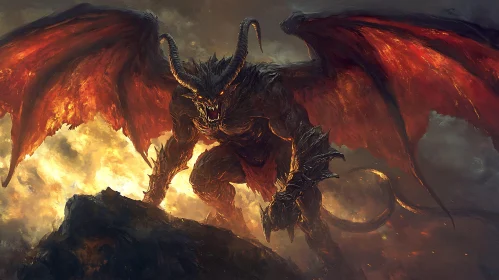 Fiery Demon on Rocky Peak